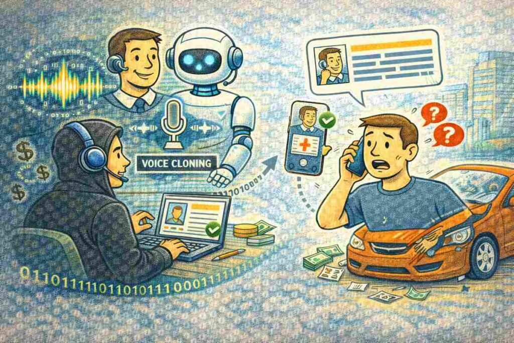 Deepfake Voice Calls Posing as Insurers or Adjusters